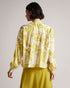 AYVERI-Tops-A gorgeous baroque printed blouse, AYVERI is ideal for a warm summer evening, or a lunchtime coffee date. This top features a gathered yoke for added interest and will look stunning with jeans or shorts and an elegant strappy heel. Blouse Baroque print Gathered yoke detail Long sleeved Button fastening Cropped boxy fit Wendy is 5'9.5" / 1.77m and wears Yellow in a Ted size 1- Ted Baker Romania